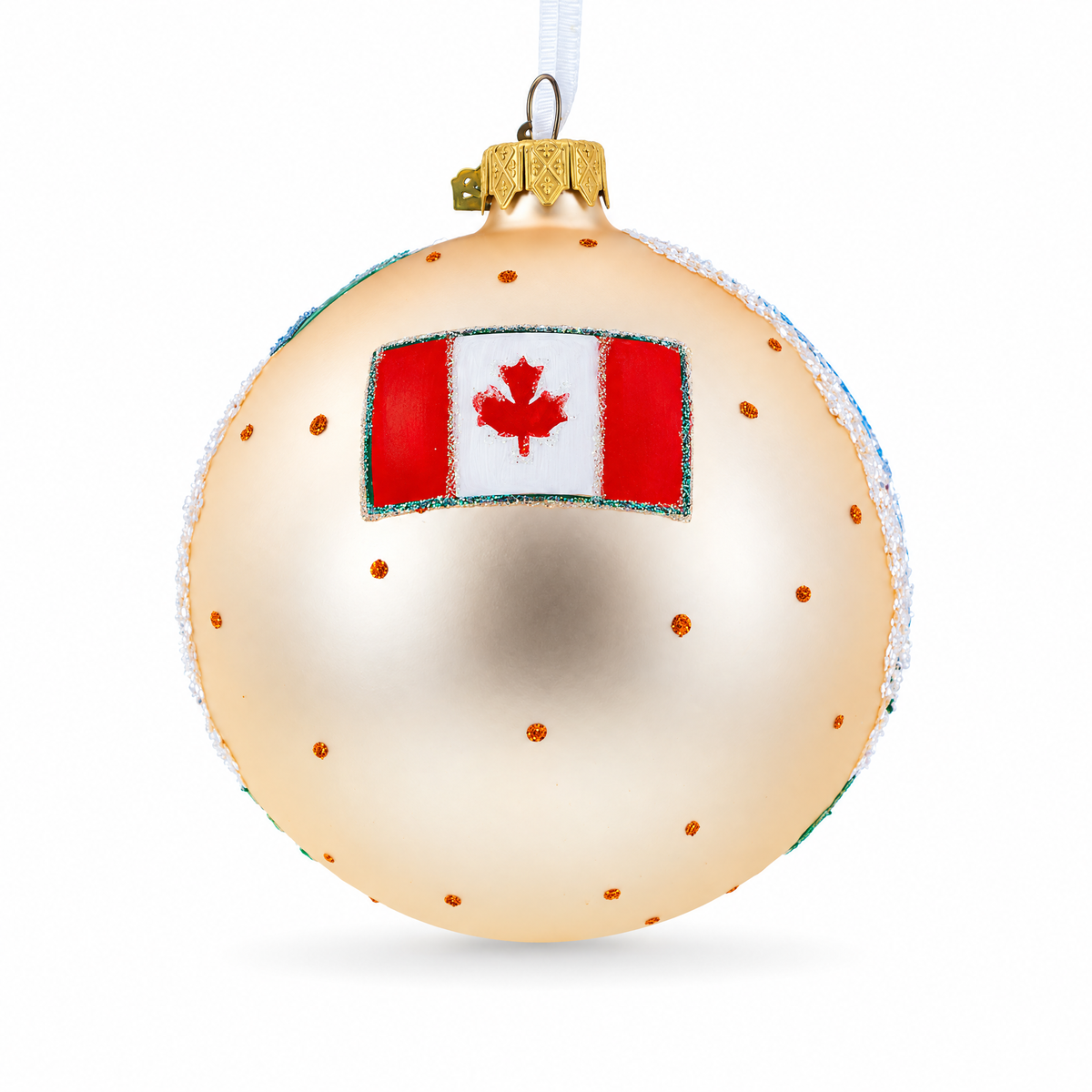 Parliament Hill and Buildings, Ottawa, Canada Glass Ball Christmas Ornament 4 Inches