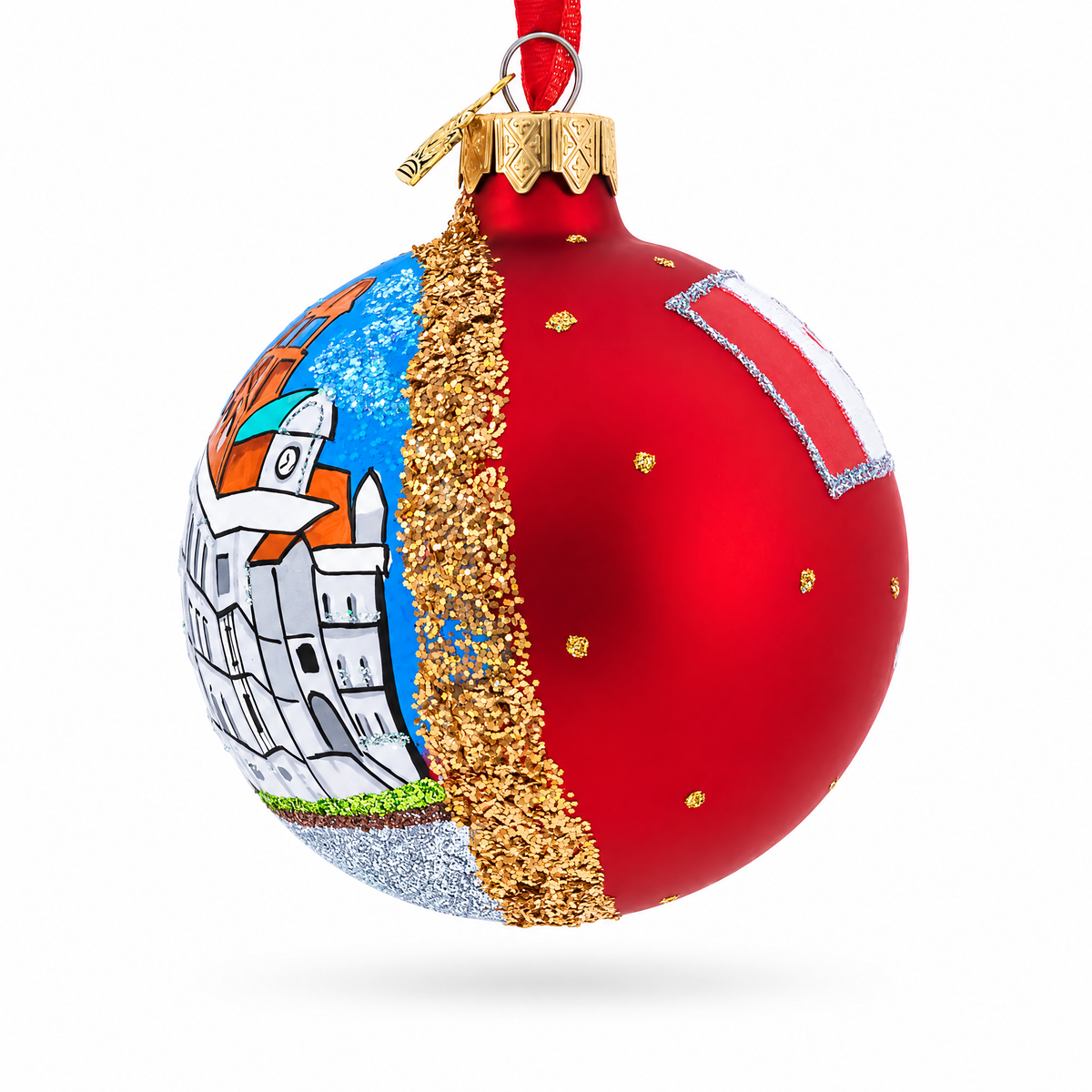 Old Montreal, Quebec, Canada Glass Ball Christmas Ornament 3.25 Inches