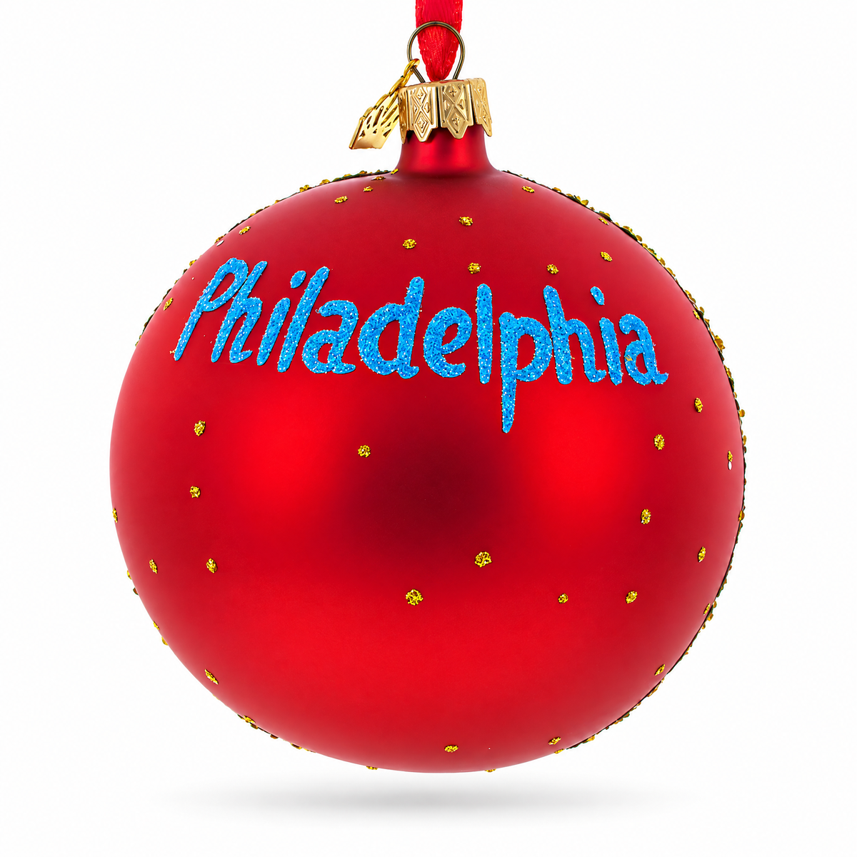 History Museum, Philadelphia, Pennsylvania Glass Ball Christmas Ornament 4 Inches