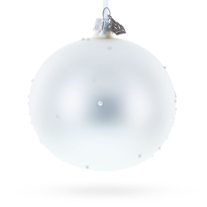 Chalet and Ski Lifts in the Mountains Glass Ball Christmas Ornament 4 Inches