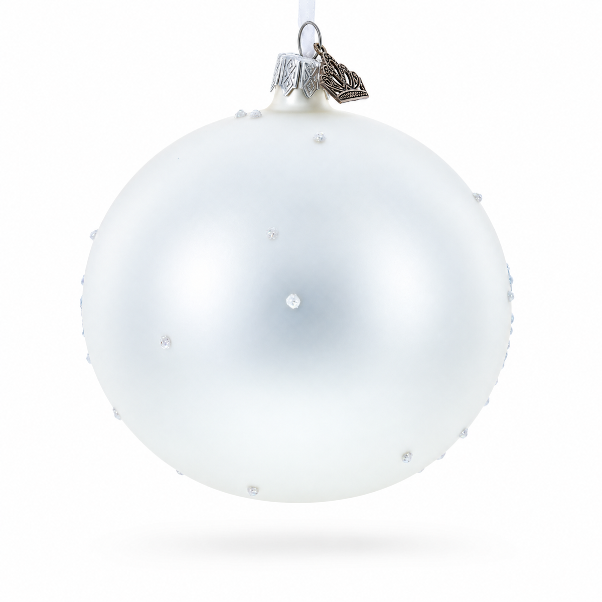 Chalet and Ski Lifts in the Mountains Glass Ball Christmas Ornament 4 Inches