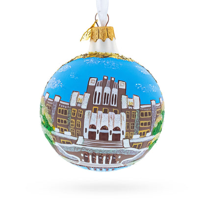 Central High School National Historic Site, Little Rock, Arkansas Glass Ball Christmas Ornament 3.25 Inches