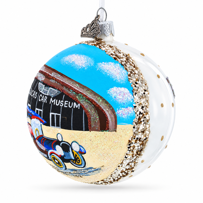 LeMay America's Car Museum, Tacoma, Washington Glass Ball Christmas Ornament 4 Inches