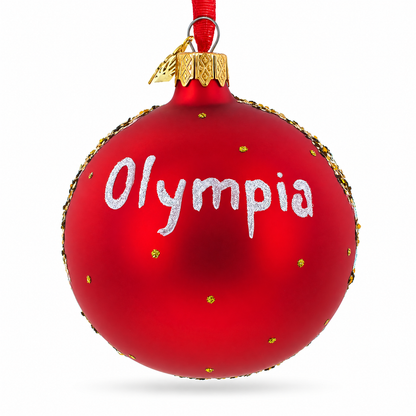 Washington State Capitol, Olympia, Washington Glass Ball Christmas Ornament 3.25 Inches