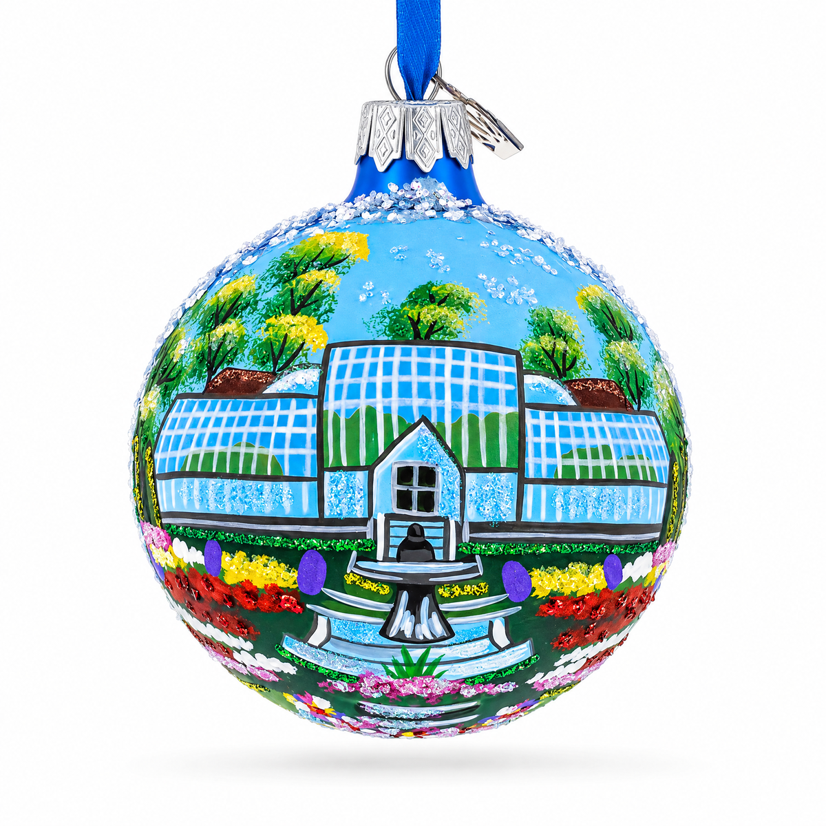 Manito Park, Spokane, Washington Glass Ball Christmas Ornament 3.25 Inches
