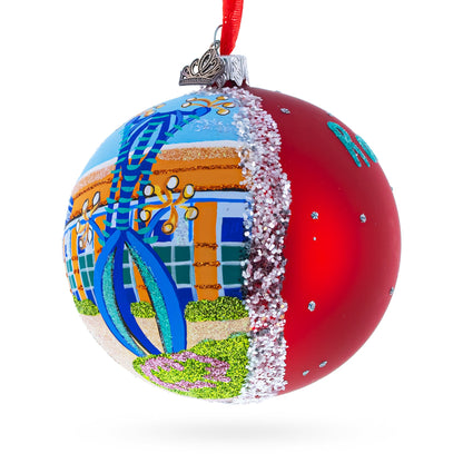 Discovery Center Museum, Rockford, Illinois Glass Ball Christmas Ornament 4 Inches
