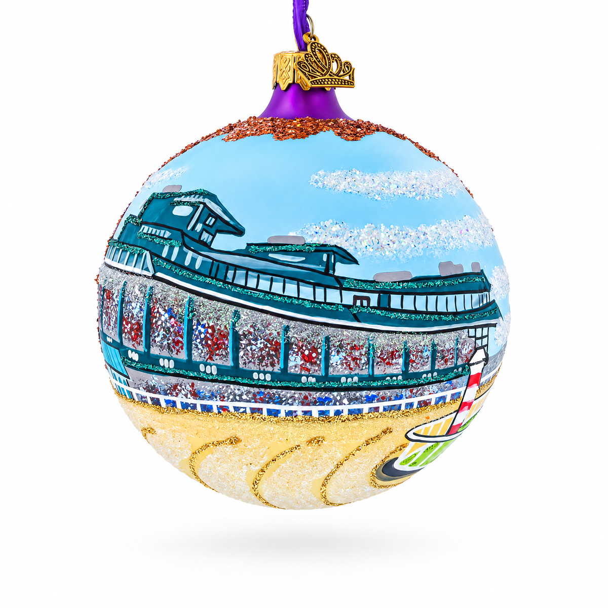 Keeneland, Lexington, Kentucky Glass Ball Christmas Ornament 4 Inches