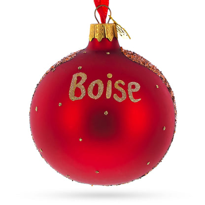 Old Idaho Penitentiary, Boise, Idaho Glass Ball Christmas Ornament 3.25 Inches