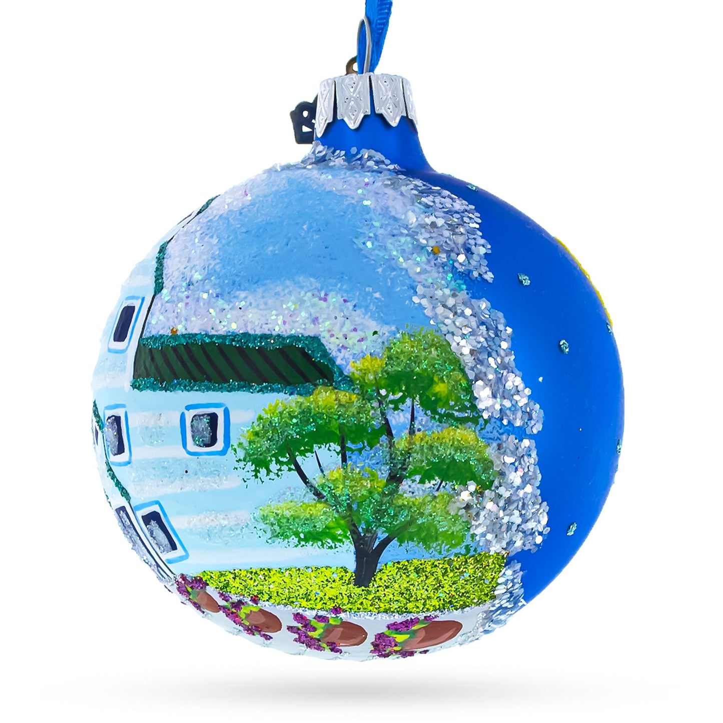 Moorhead Visitors Center, Fargo, North Dakota Glass Ball Christmas Ornament 3.25 Inches