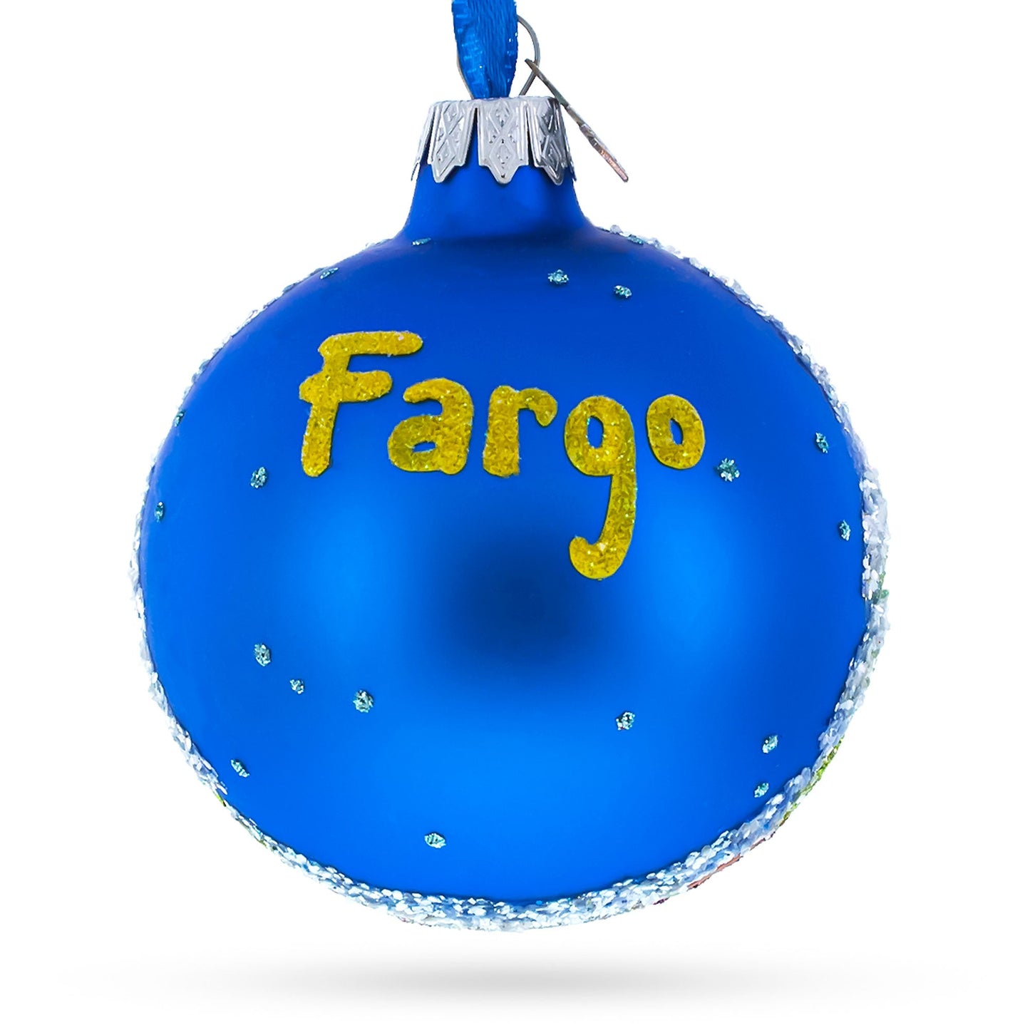 Moorhead Visitors Center, Fargo, North Dakota, USA Glass Ball Christmas Ornament 3.25 Inches