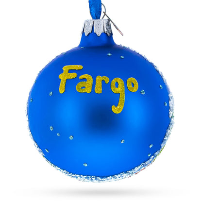 Moorhead Visitors Center, Fargo, North Dakota Glass Ball Christmas Ornament 3.25 Inches
