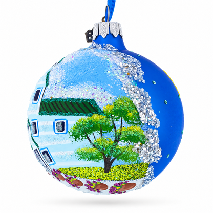 Moorhead Visitors Center, Fargo, North Dakota Glass Ball Christmas Ornament 3.25 Inches