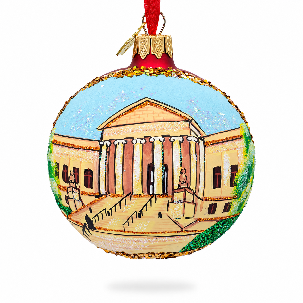Institute of Art, Minneapolis, Minnesota Glass Ball Christmas Ornament 3.25 Inches