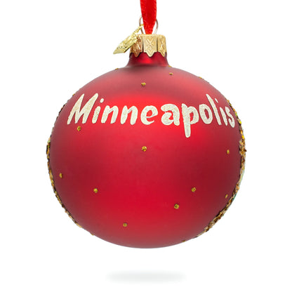 Institute of Art, Minneapolis, Minnesota Glass Ball Christmas Ornament 3.25 Inches