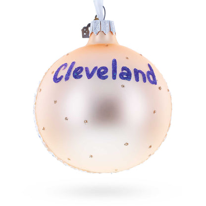 Rock & Roll Hall of Fame, Cleveland, Ohio Glass Ball Christmas Ornament 3.25 Inches