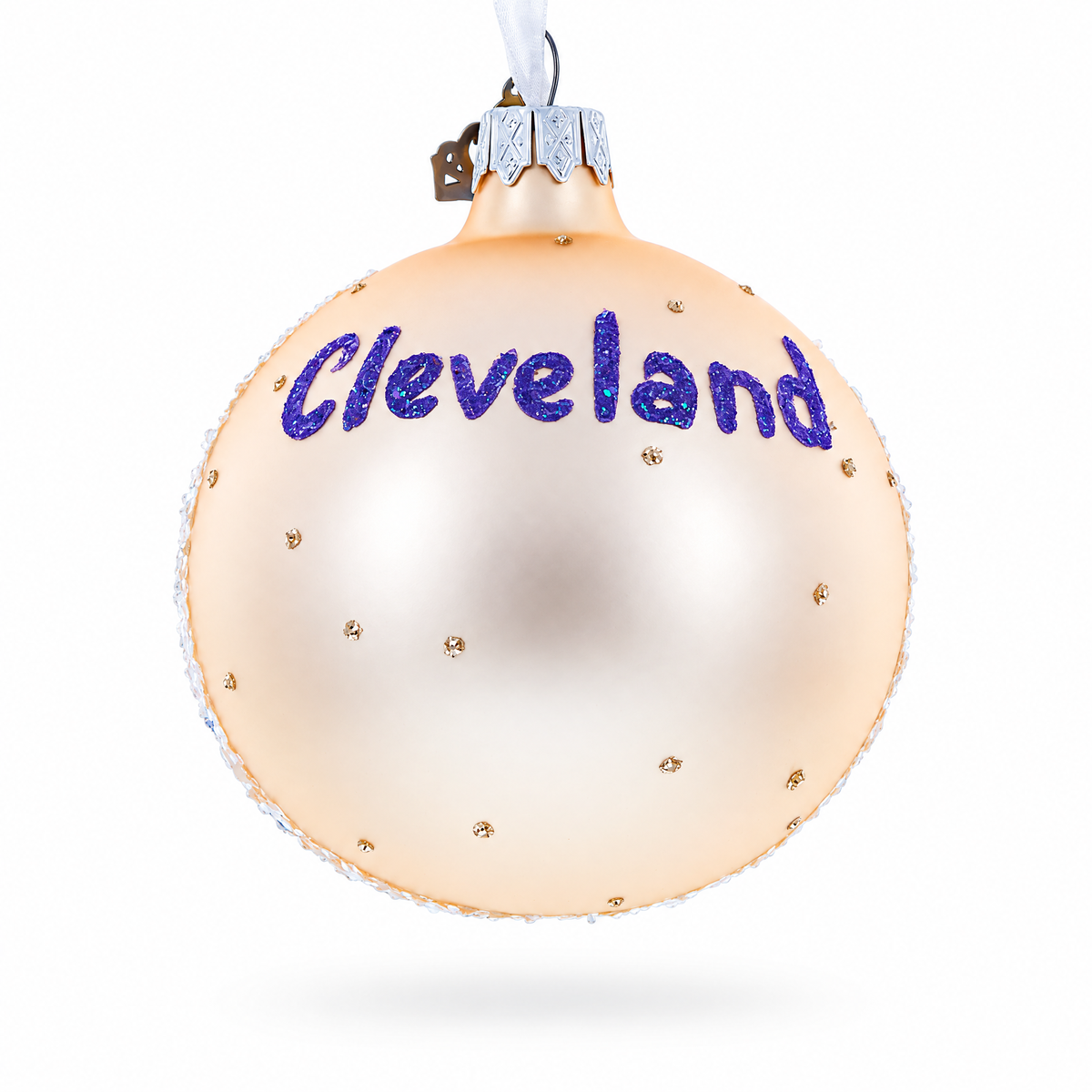Rock & Roll Hall of Fame, Cleveland, Ohio Glass Ball Christmas Ornament 3.25 Inches