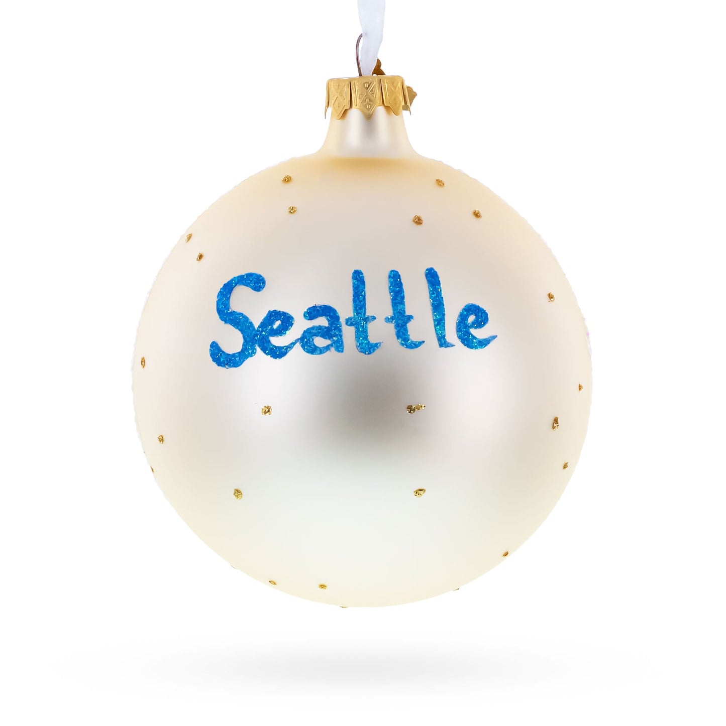 Chihuly Garden and Glass, Seattle, Washington Glass Ball Christmas Ornament 4 Inches