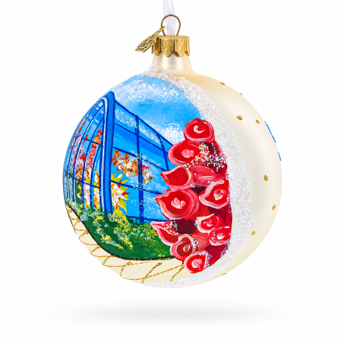 Chihuly Garden and Glass, Seattle, Washington Glass Ball Christmas Ornament 4 Inches