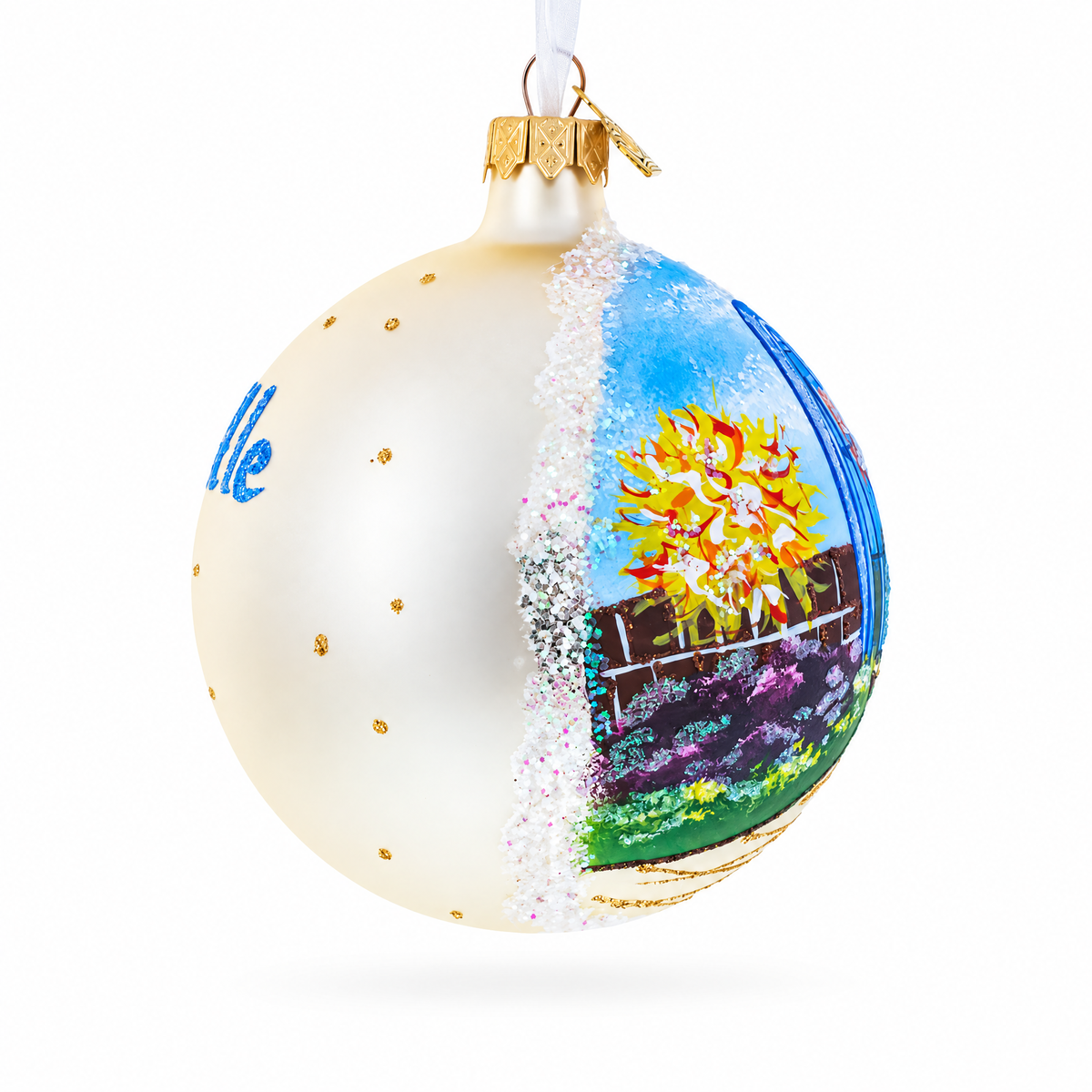 Chihuly Garden and Glass, Seattle, Washington Glass Ball Christmas Ornament 4 Inches