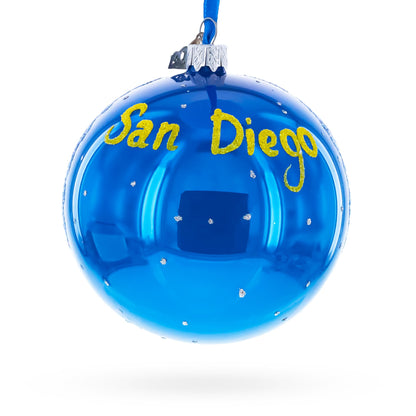 USS Midway Museum, San Diego, California Glass Ball Christmas Ornament 4 Inches