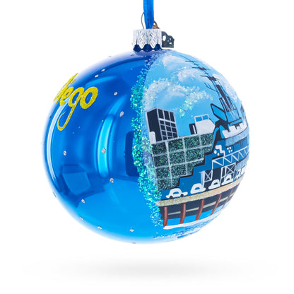 USS Midway Museum, San Diego, California Glass Ball Christmas Ornament 4 Inches