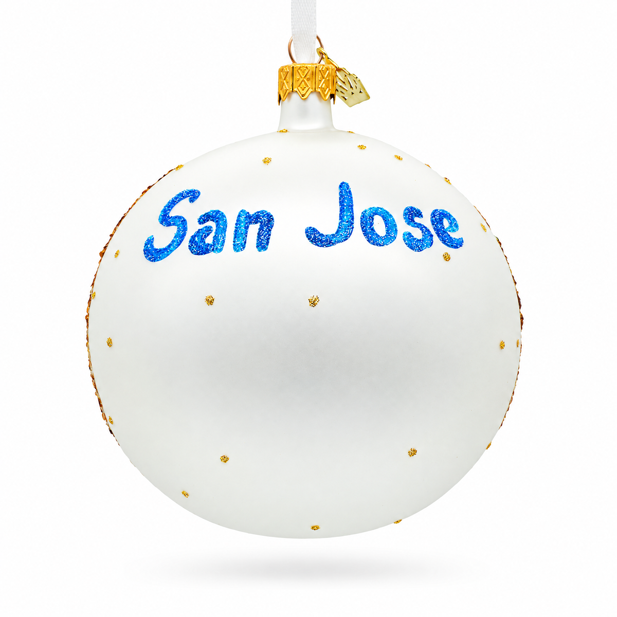 Winchester Mystery House, San Jose, California Glass Ball Christmas Ornament 4 Inches