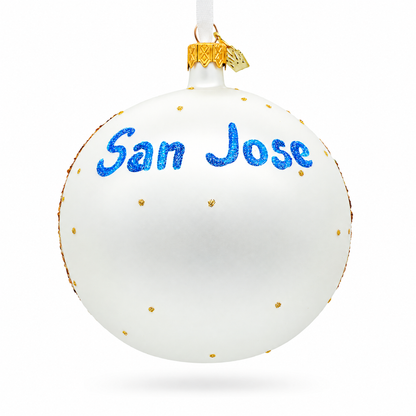 Winchester Mystery House, San Jose, California Glass Ball Christmas Ornament 4 Inches