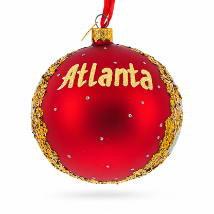 Georgia Aquarium, Atlanta, Georgia Glass Ball Christmas Ornament 4 Inches