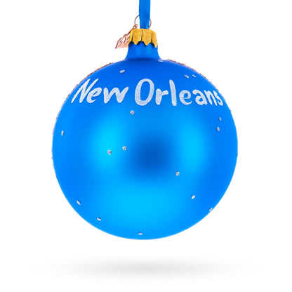 The National WWII Museum, New Orleans, Louisiana Glass Ball Christmas Ornament 4 Inches
