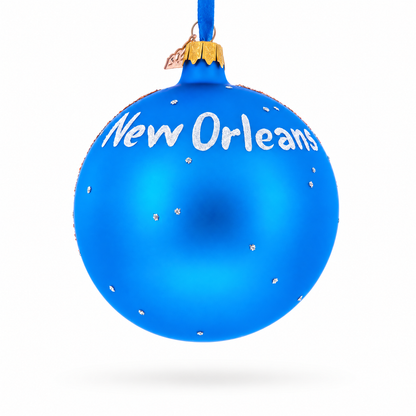 The National WWII Museum, New Orleans, Louisiana Glass Ball Christmas Ornament 4 Inches