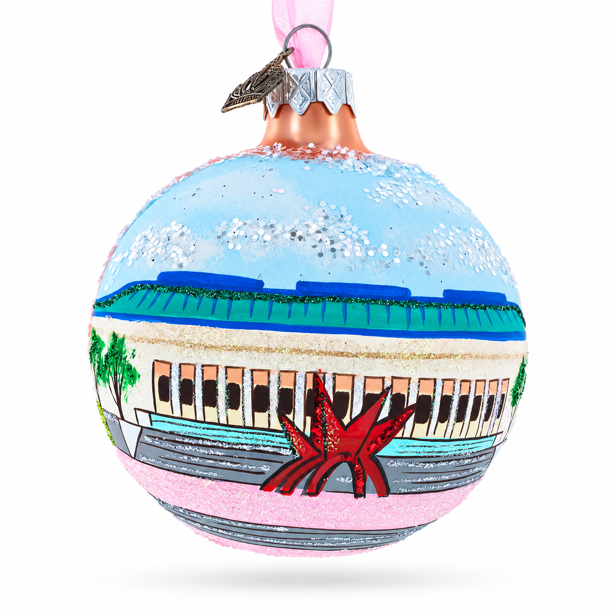 Toledo Museum of Art, Toledo, Ohio Glass Ball Christmas Ornament 3.25 Inches