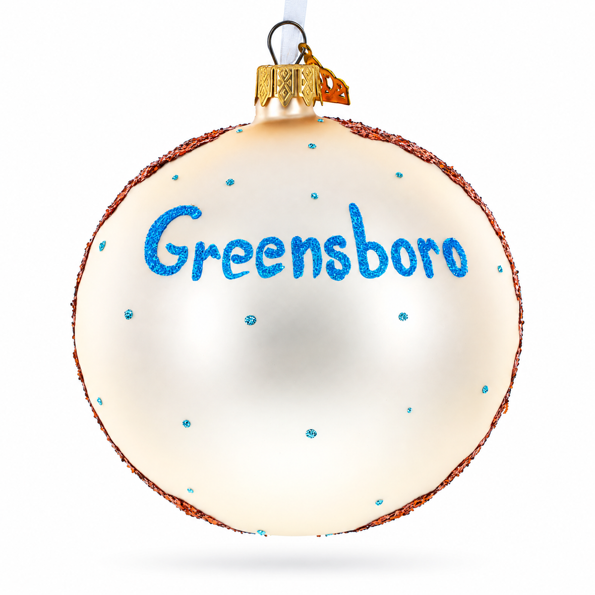 International Civil Rights Center & Museum, Greensboro, North Carolina Glass Ball Christmas Ornament 4 Inches