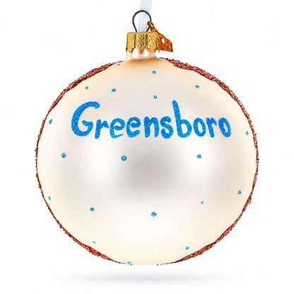International Civil Rights Center & Museum, Greensboro, North Carolina Glass Ball Christmas Ornament 4 Inches