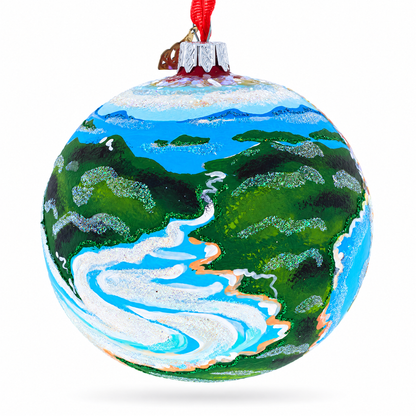 Queensland, Australia Glass Ball Christmas Ornament 4 Inches