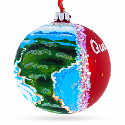 Queensland, Australia Glass Ball Christmas Ornament 4 Inches