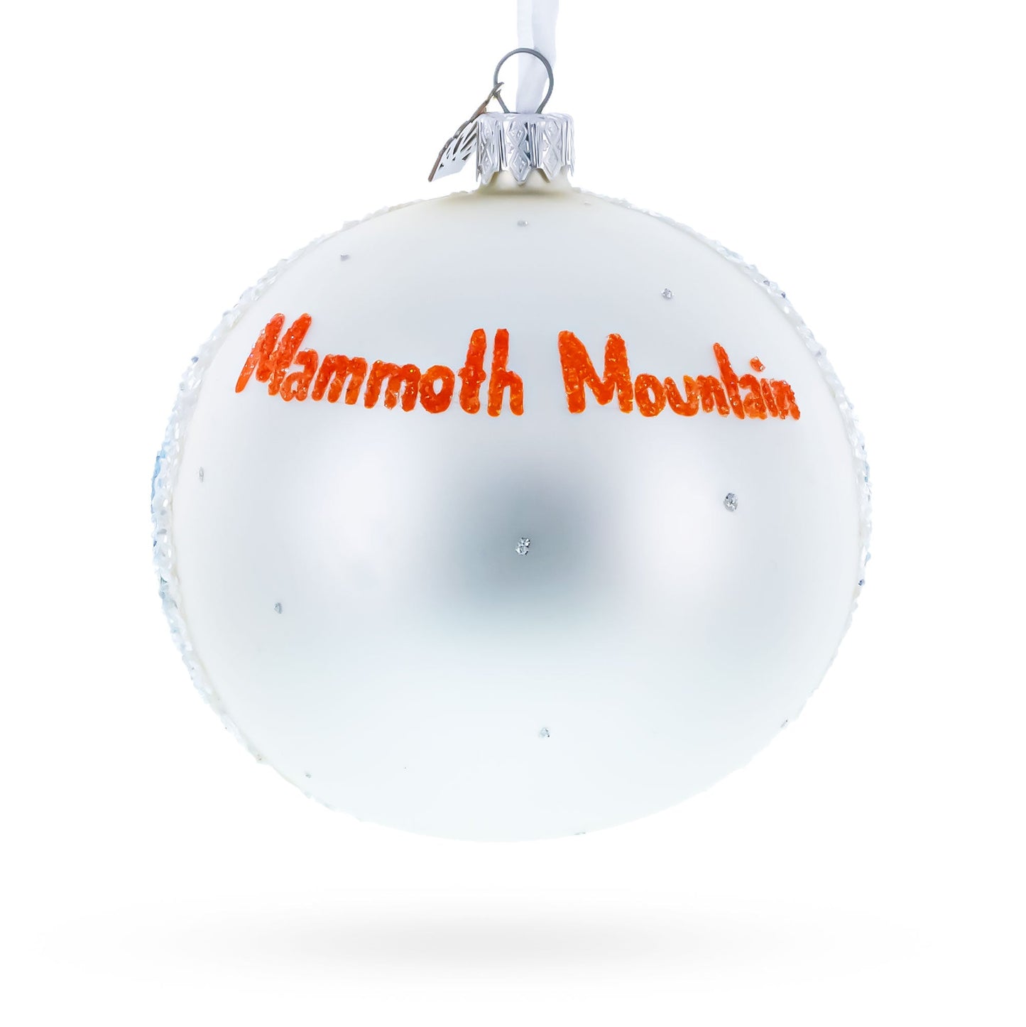 Mammoth Mountain Ski Area, California Glass Ball Christmas Ornament 4 Inches