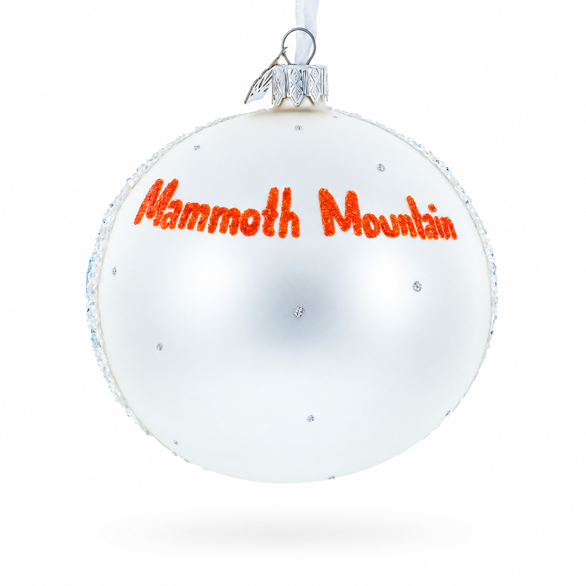 Mammoth Mountain Ski Area, California Glass Ball Christmas Ornament 4 Inches