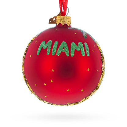 Lincoln Road, Miami, Florida Glass Ball Christmas Ornament 3.25 Inches
