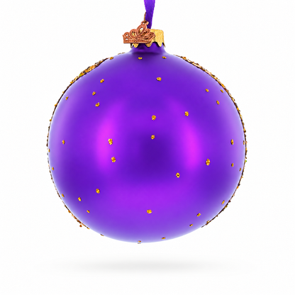 Iris Field Painting Glass Ball Christmas Ornament 4 Inches