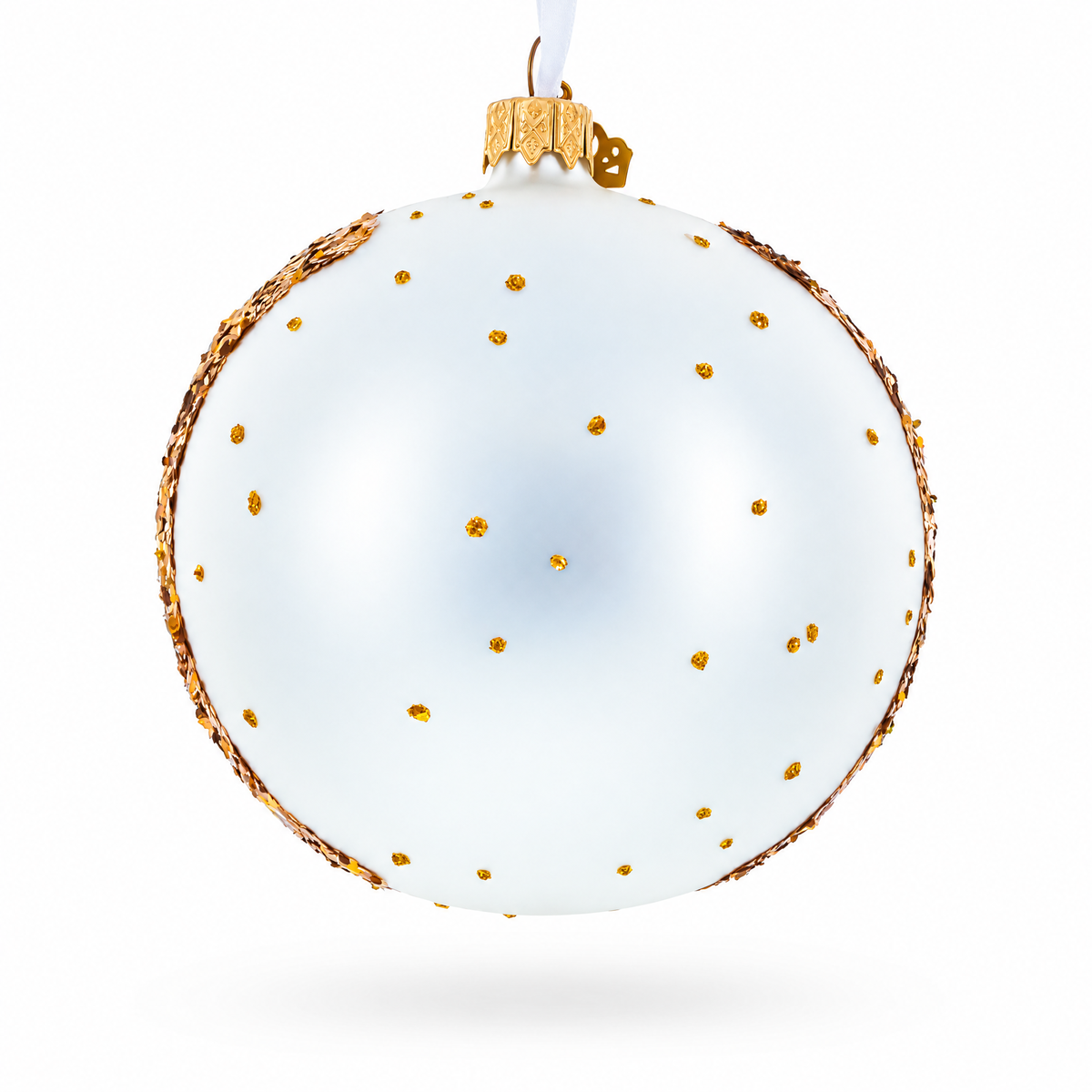 Village Road Painting Glass Ball Christmas Ornament 4 Inches