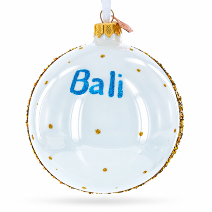 Bali, Indonesia Glass Ball Christmas Ornament 4 Inches