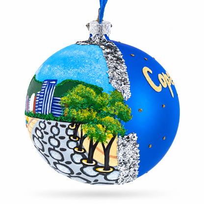 Copacabana, Rio de Janeiro, Brazil Glass Ball Christmas Ornament 4 Inches