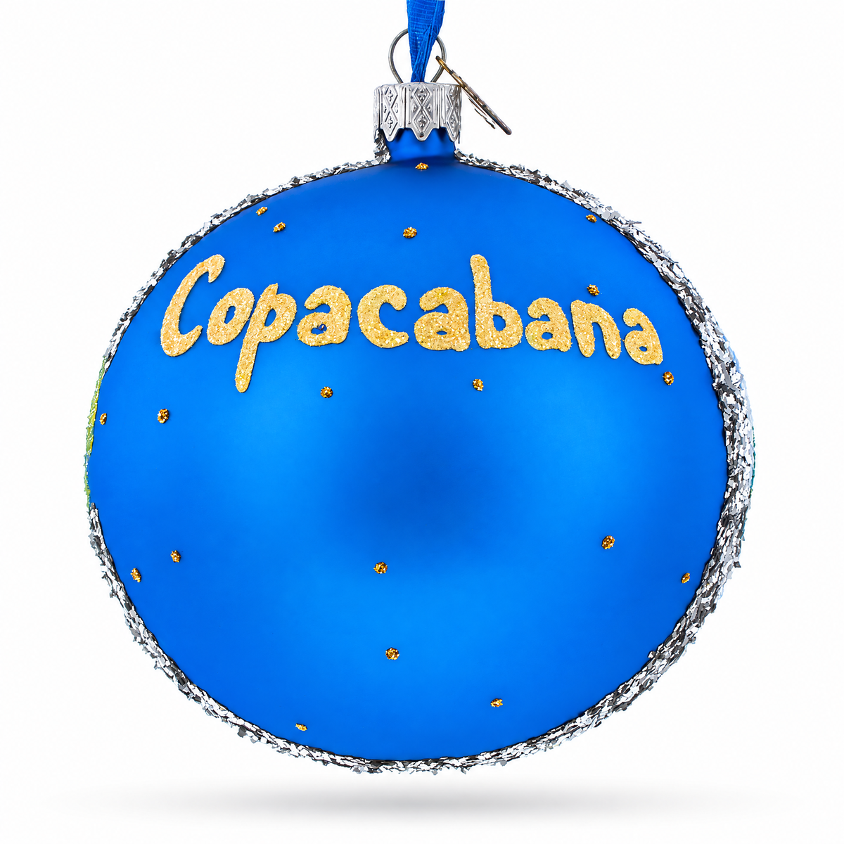 Copacabana, Rio de Janeiro, Brazil Glass Ball Christmas Ornament 4 Inches