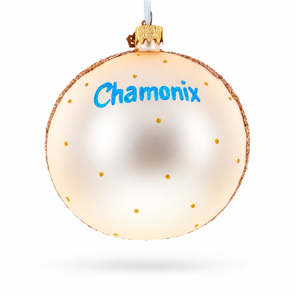 Chamonix Ski Resort, France Glass Ball Christmas Ornament 4 Inches