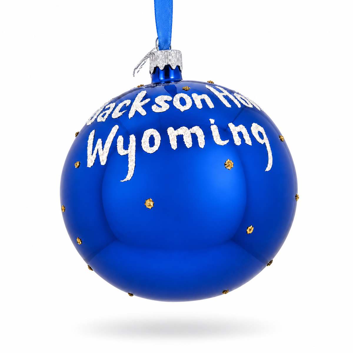 Jackson Hole Ski Resort, Wyoming Glass Ball Christmas Ornament 4 Inches
