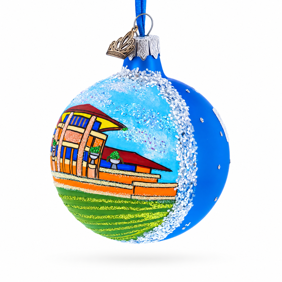 Frank Lloyd Wright's Martin House, Buffalo, New York Glass Ball Christmas Ornament 3.25 Inches
