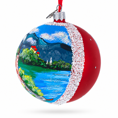 Lake Bled, Slovenia Glass Ball Christmas Ornament 4 Inches