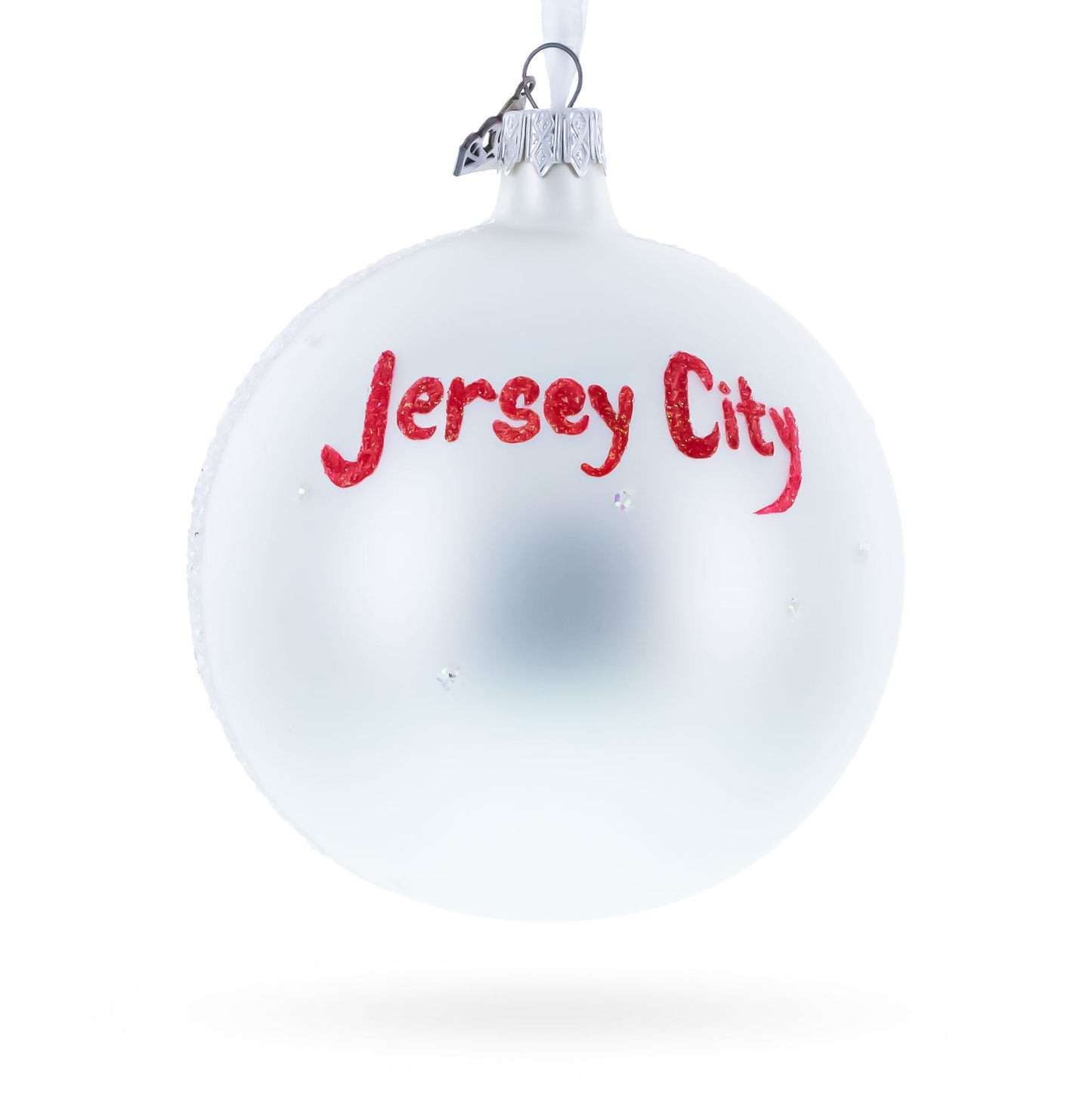 Liberty State Park, Jersey City, New Jersey Glass Ball Christmas Ornament 4 Inches
