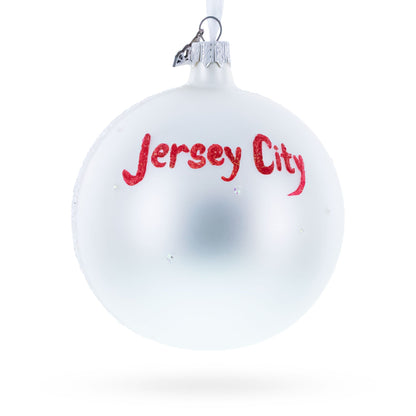 Liberty State Park, Jersey City, New Jersey Glass Ball Christmas Ornament 4 Inches
