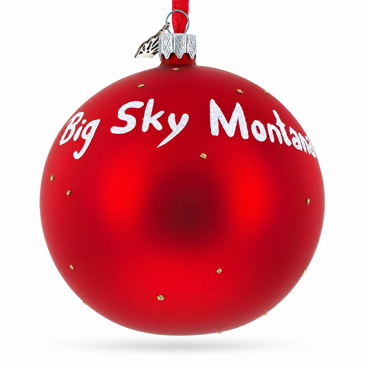 Big Sky Ski Resort, Montana Glass Ball Christmas Ornament 4 Inches